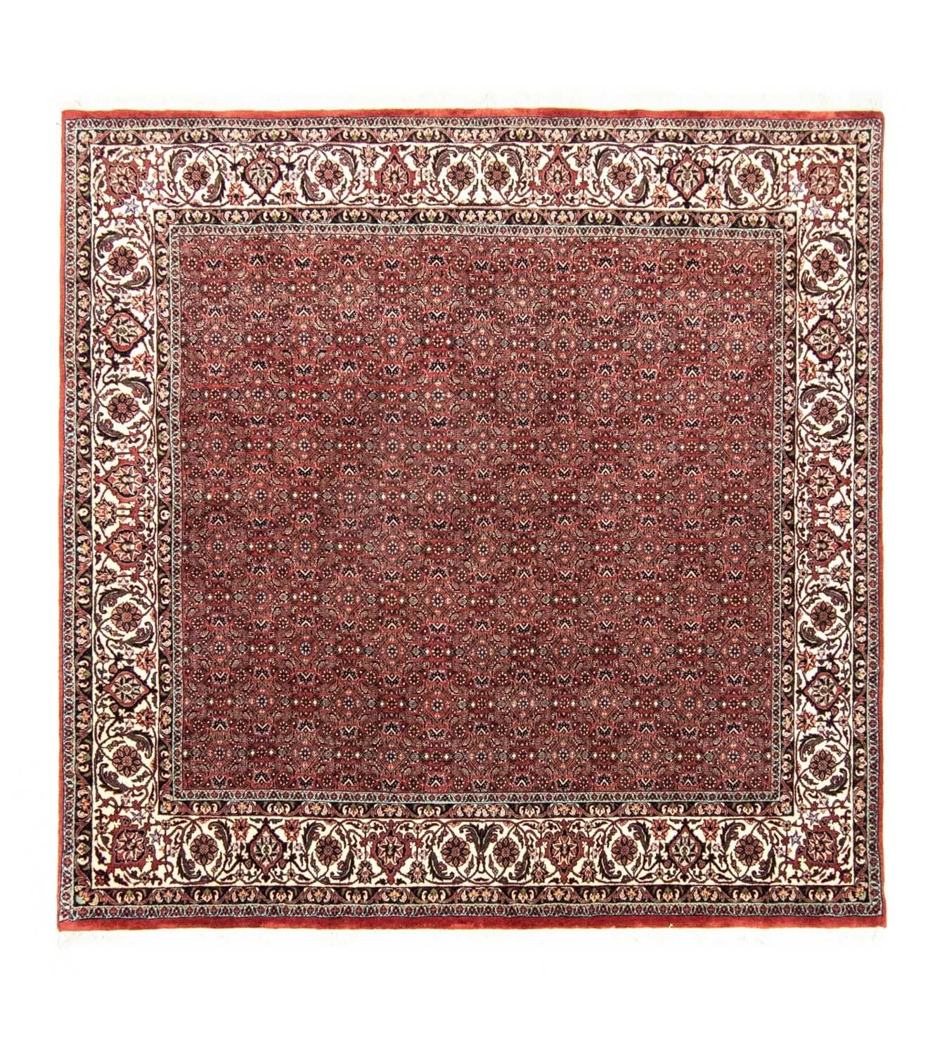 Tapis persan - Bidjar carré  - 203 x 201 cm - rouge