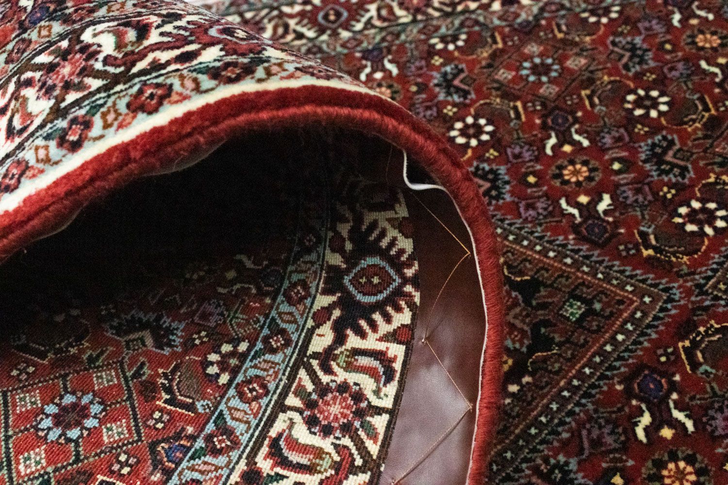 Tapis de couloir Tapis persan - Bidjar - 200 x 76 cm - rouge