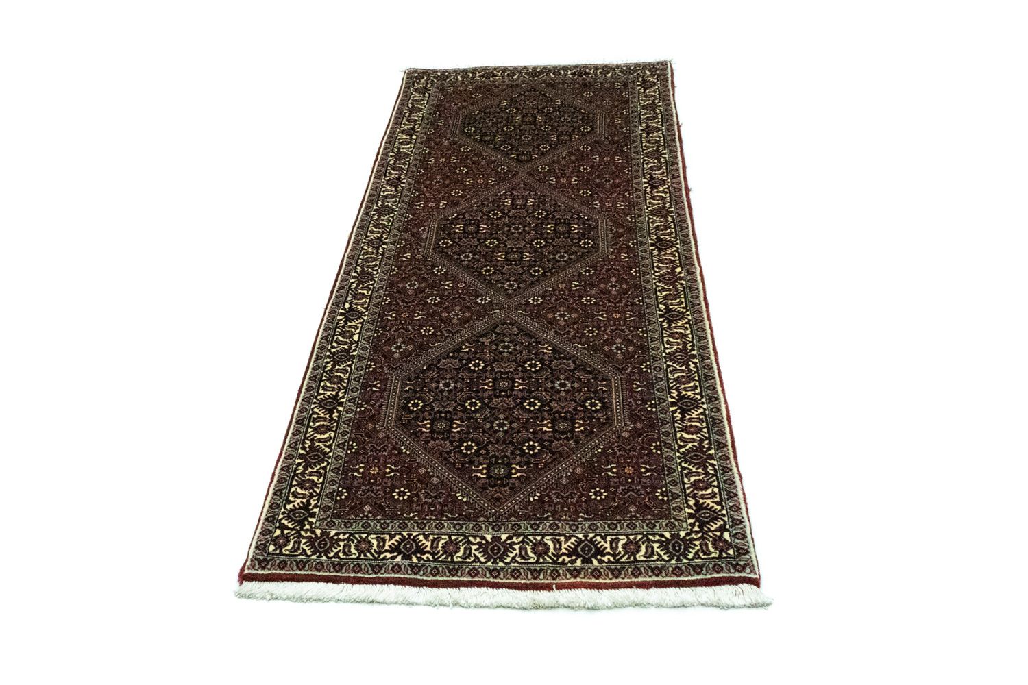 Tapis de couloir Tapis persan - Bidjar - 200 x 76 cm - rouge