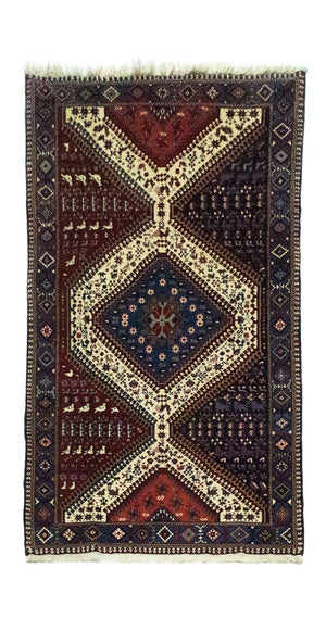 Tapis de couloir Tapis persan - Nomadic - 190 x 100 cm - bleu