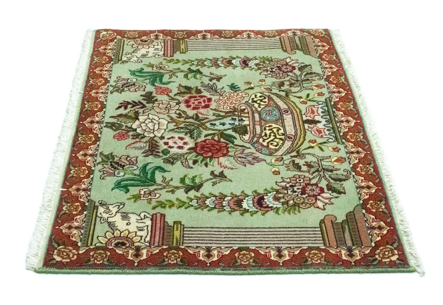 Tapis persan - Tabriz - Royal - 83 x 62 cm - vert