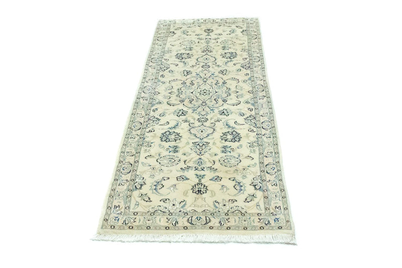 Tapis de couloir Tapis persan - Nain - 200 x 70 cm - blanc naturel