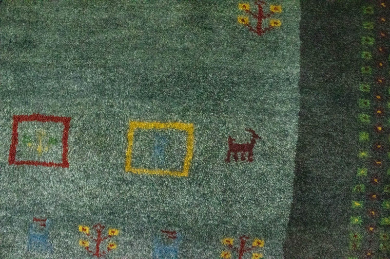 Tapis Gabbeh - Persan - 195 x 142 cm - gris
