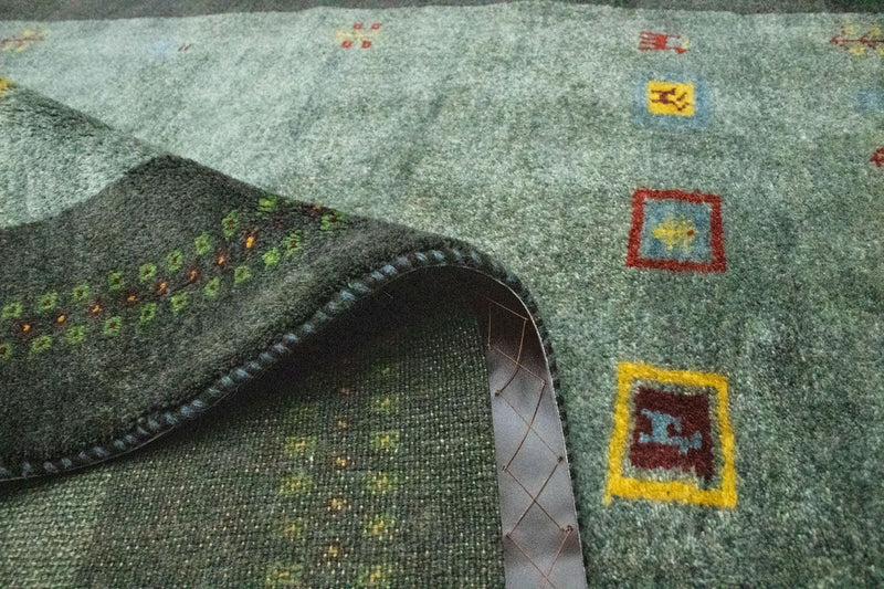 Tapis Gabbeh - Persan - 195 x 142 cm - gris