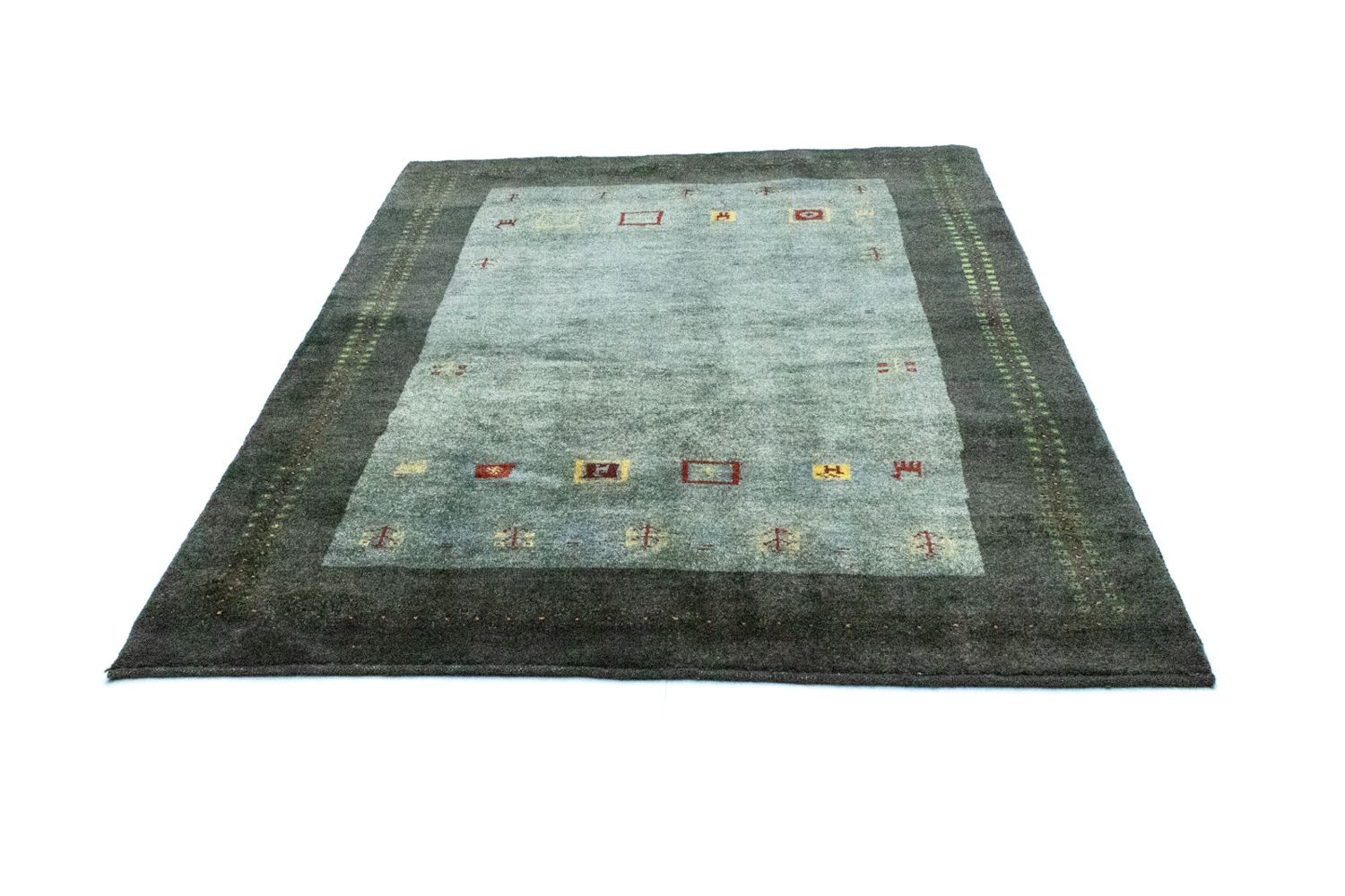 Tapis Gabbeh - Persan - 195 x 142 cm - gris