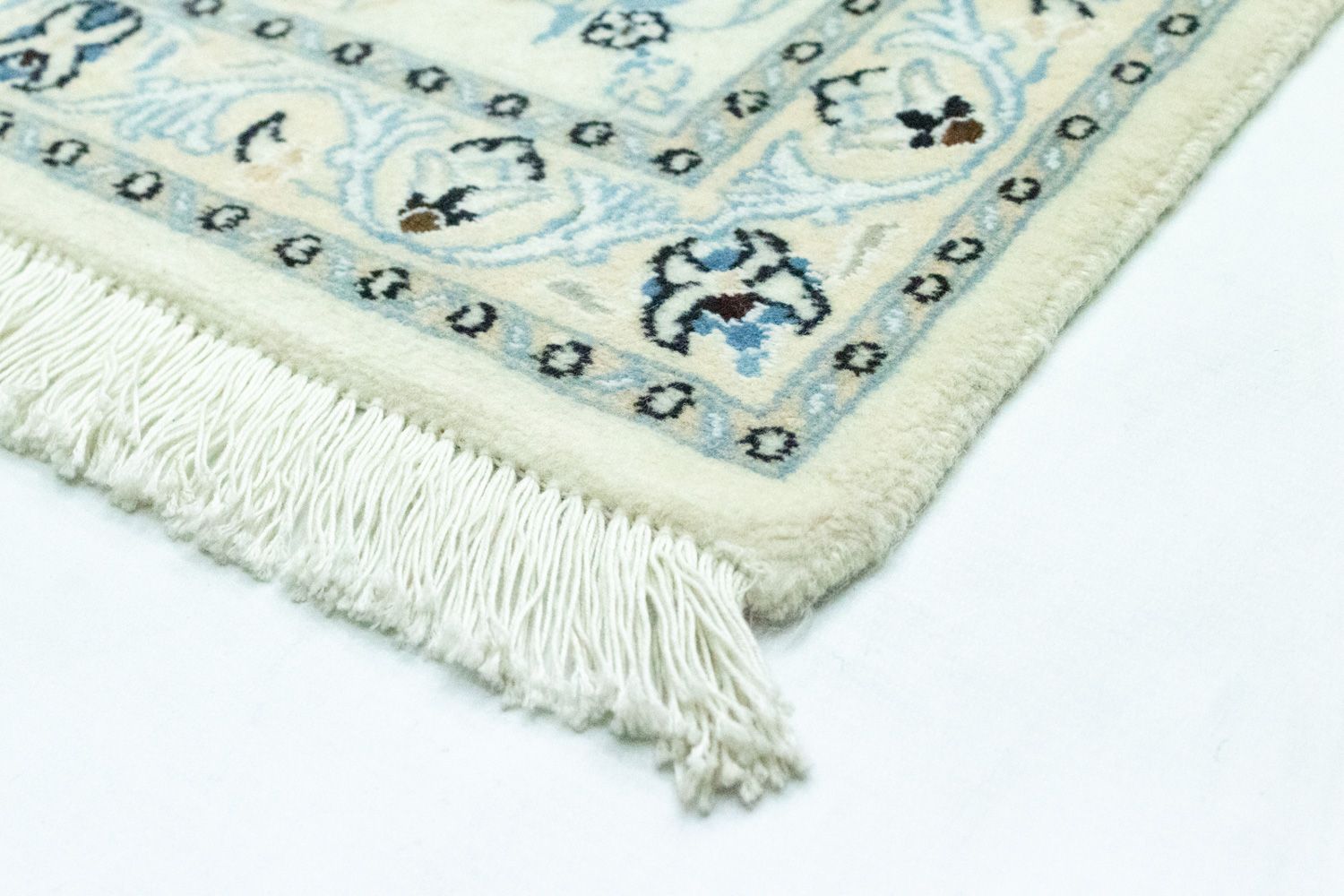 Tapis de couloir Tapis persan - Nain - 194 x 79 cm - blanc naturel