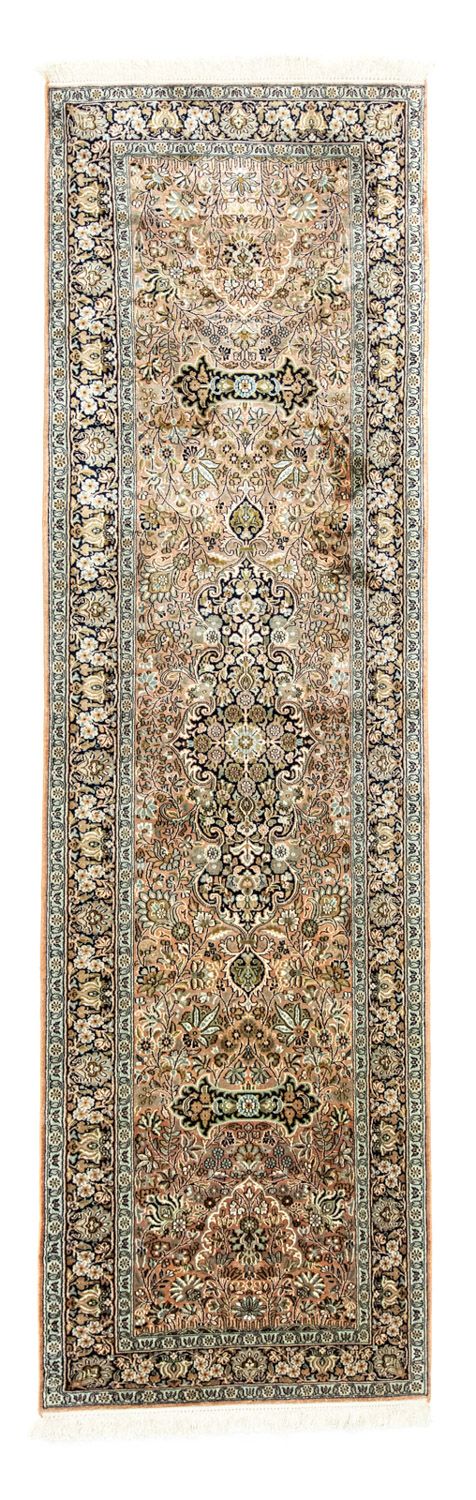 Tapis de couloir Tapis en soie - Soie du Cachemire - 278 x 77 cm - rouge