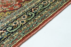 Tapis en soie - Soie du Cachemire - 94 x 64 cm - saumon