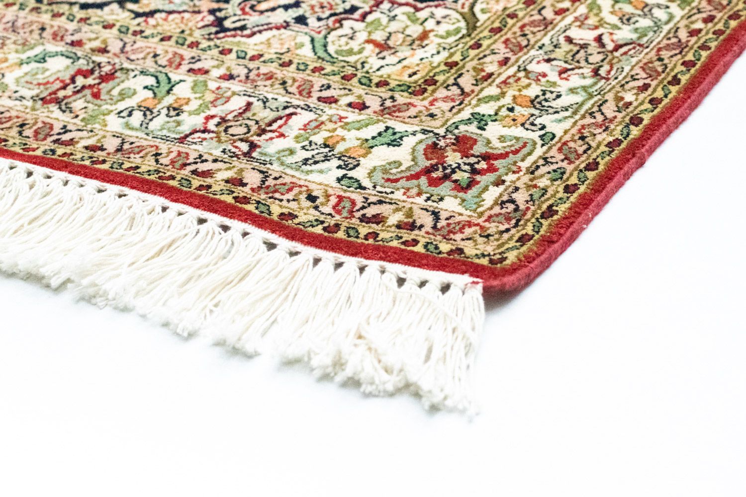 Tapis de couloir Tapis en soie - Soie du Cachemire - 237 x 80 cm - rouge