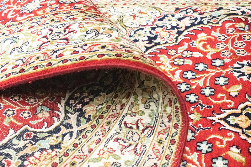Tapis de couloir Tapis en soie - Soie du Cachemire - 237 x 80 cm - rouge