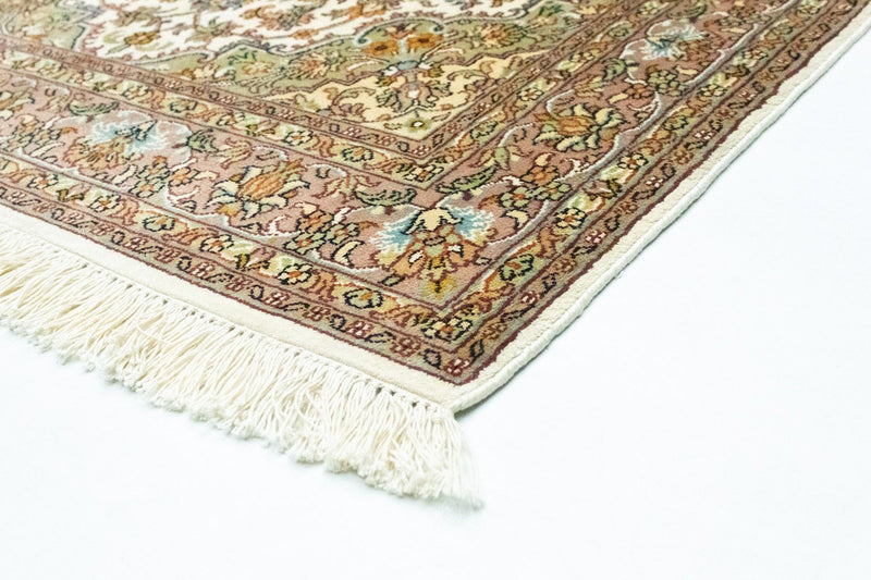 Tapis en soie - Soie du Cachemire - 159 x 94 cm - beige