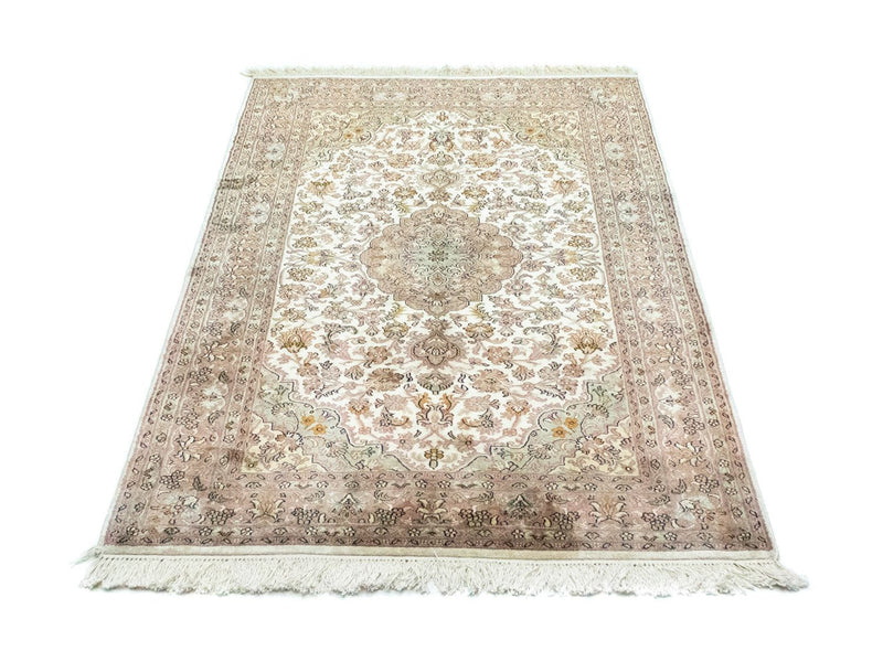Tapis en soie - Soie du Cachemire - 159 x 94 cm - beige