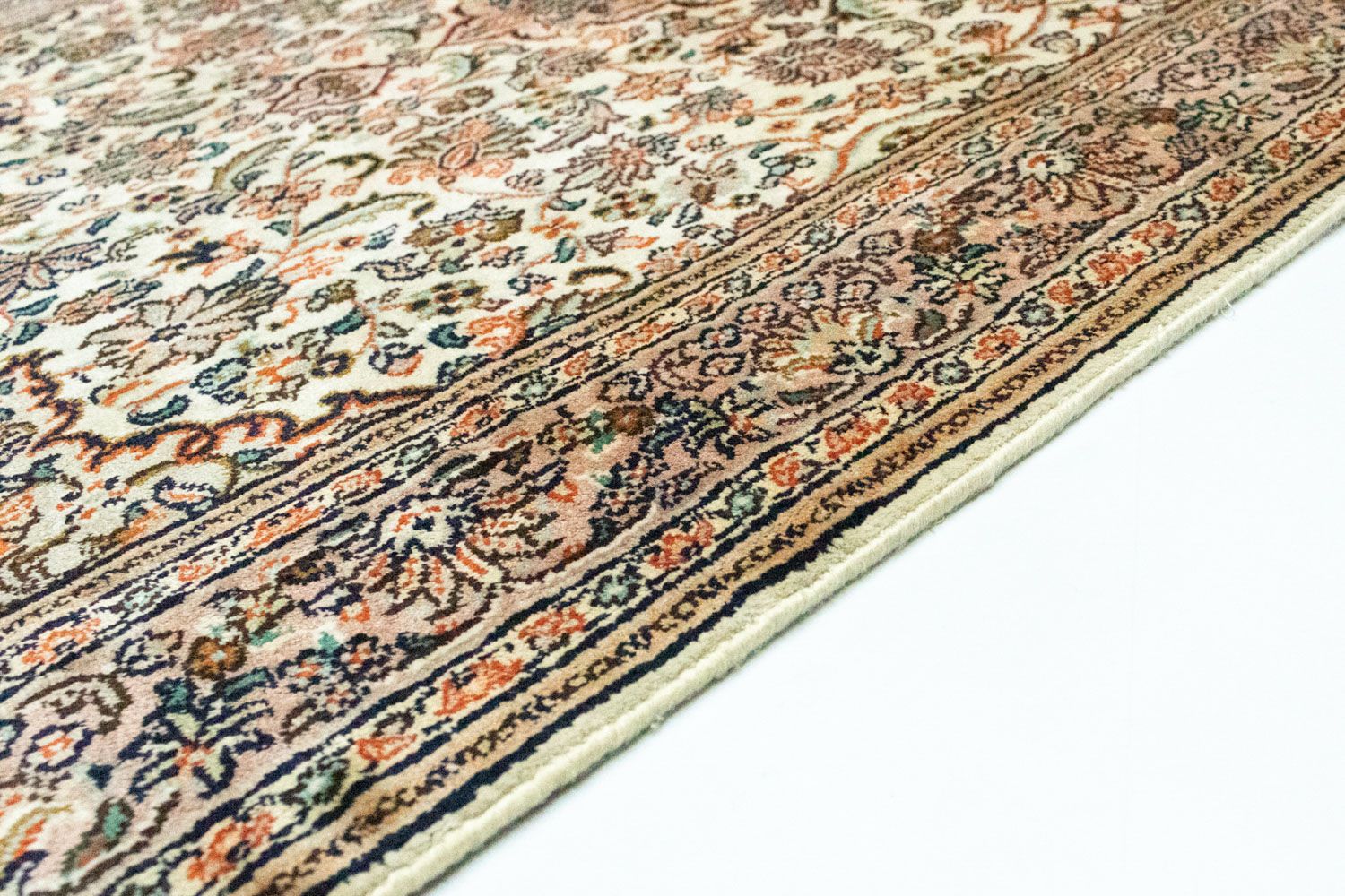 Tapis en soie - Soie du Cachemire - 124 x 78 cm - beige
