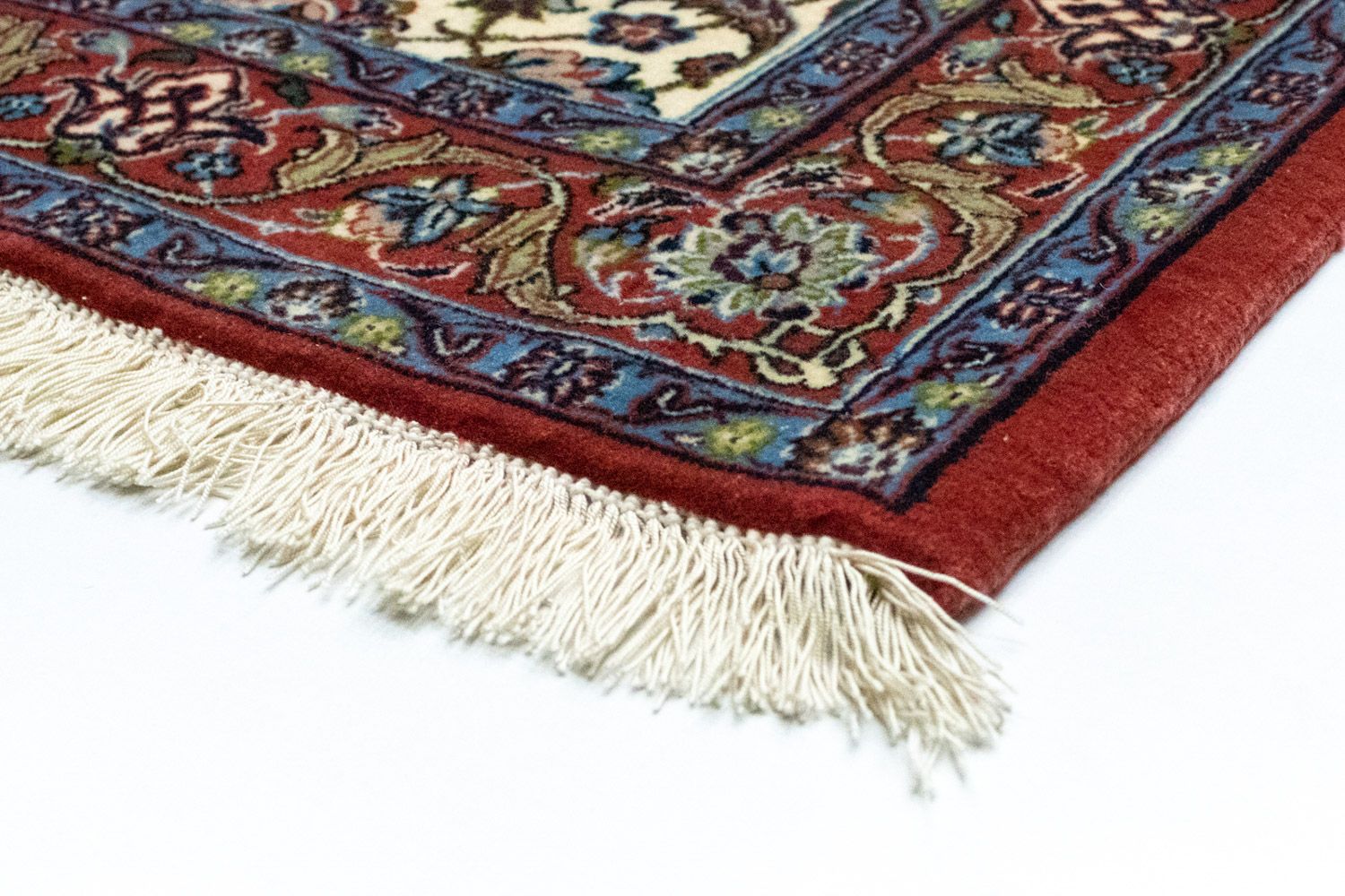 Tapis de couloir Tapis persan - Isfahan - Premium - 364 x 90 cm - beige