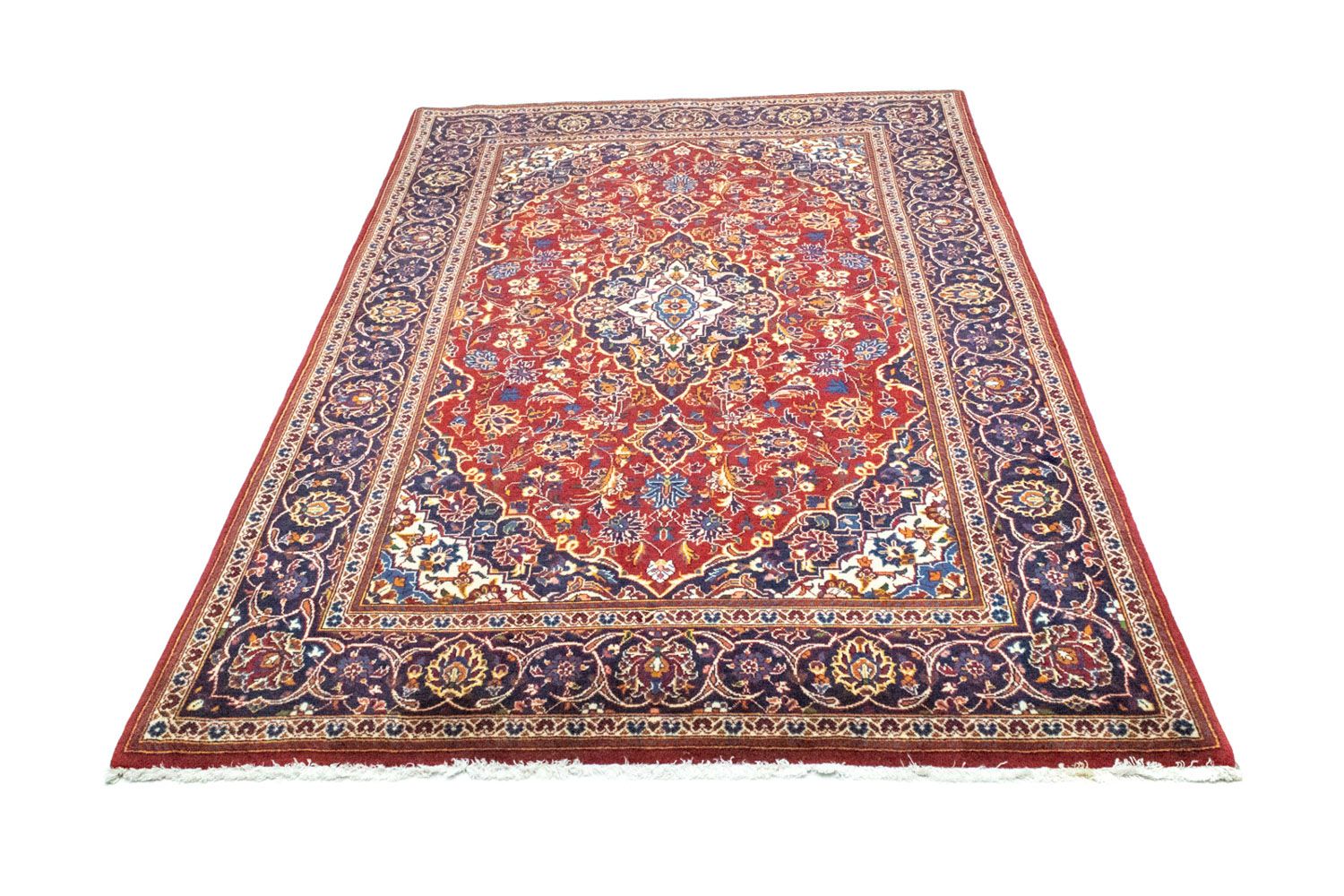 Tapis persan - Keshan - 210 x 135 cm - rouge