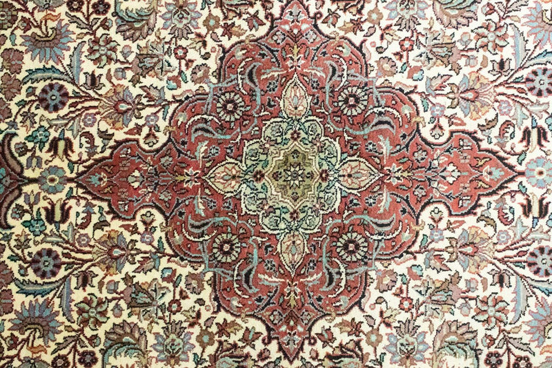 Tapis en soie - Soie du Cachemire - 218 x 153 cm - beige