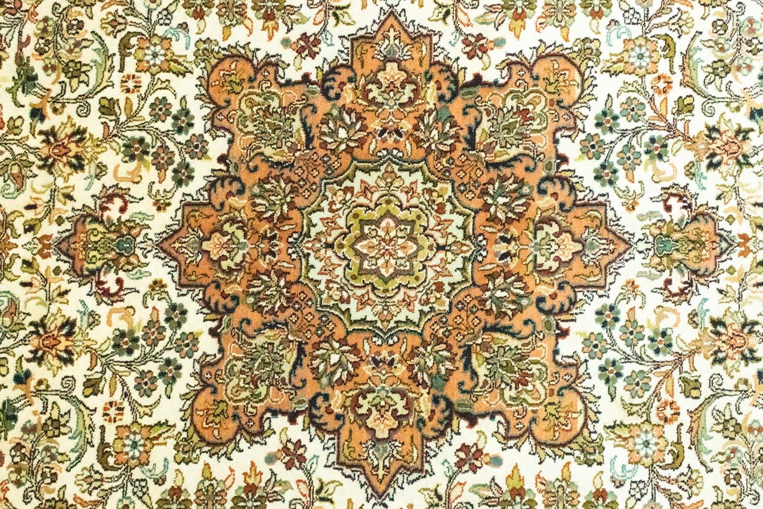 Tapis en soie - Soie du Cachemire - 308 x 217 cm - beige