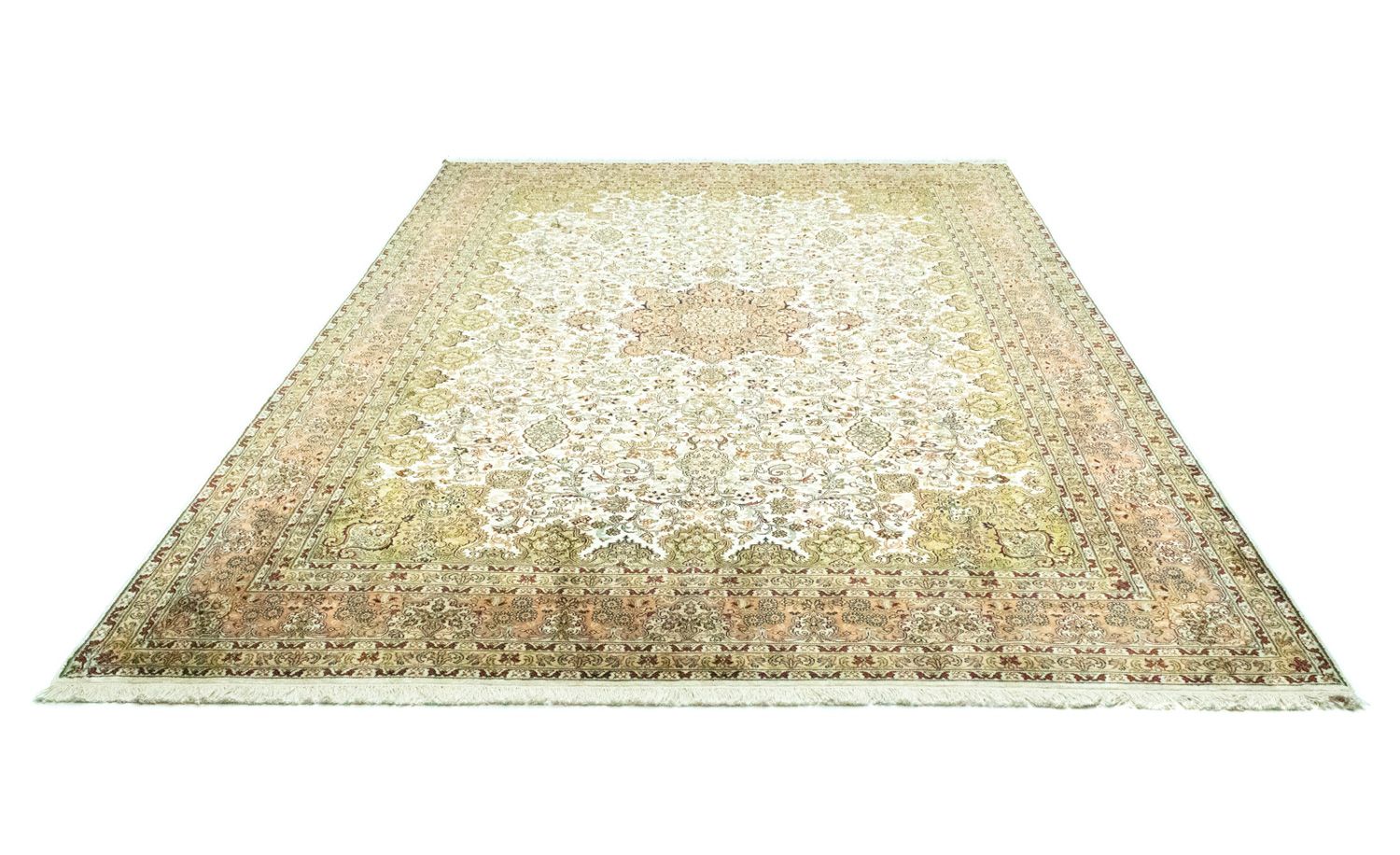 Tapis en soie - Soie du Cachemire - 308 x 217 cm - beige