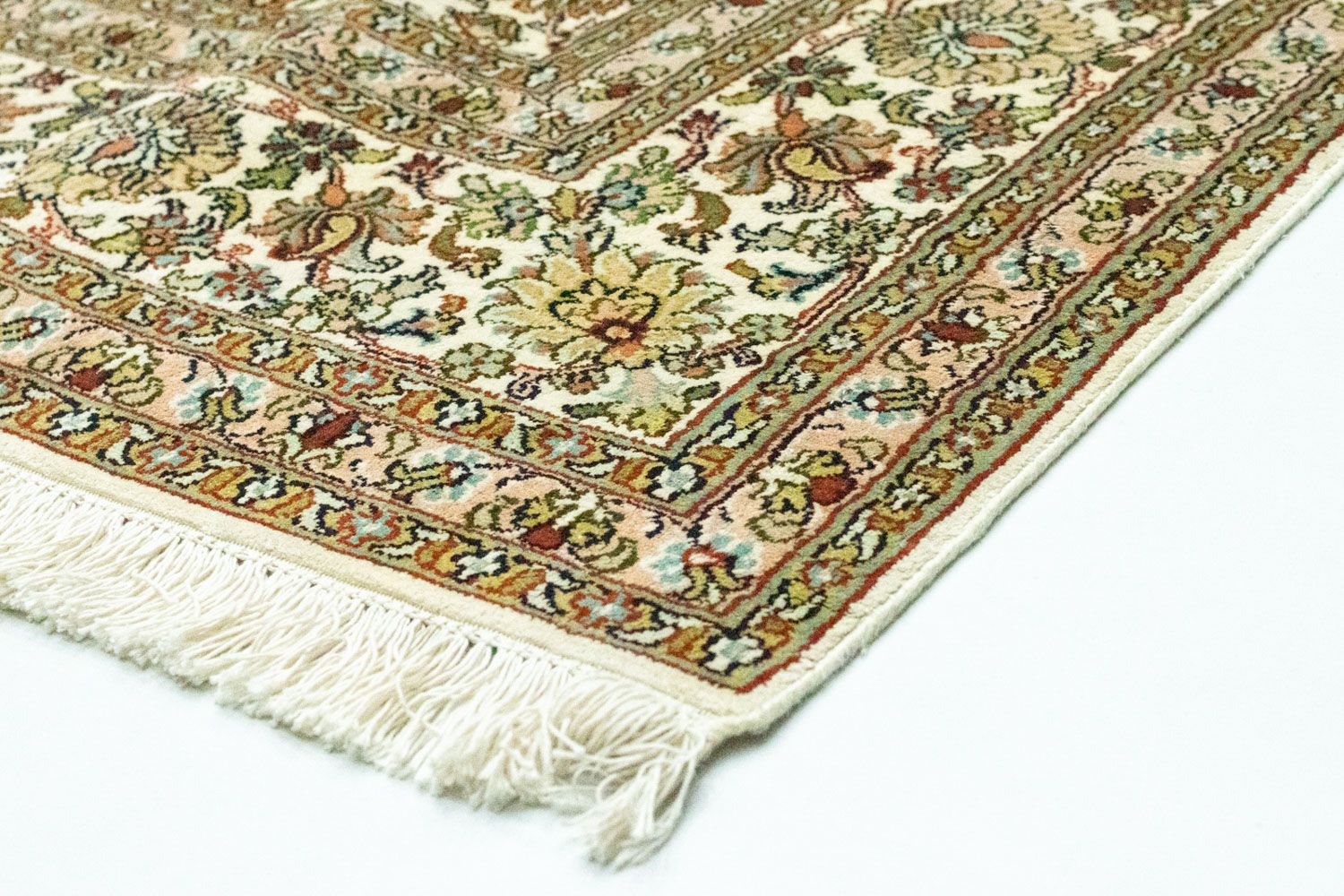 Tapis en soie - Soie du Cachemire - 274 x 184 cm - beige