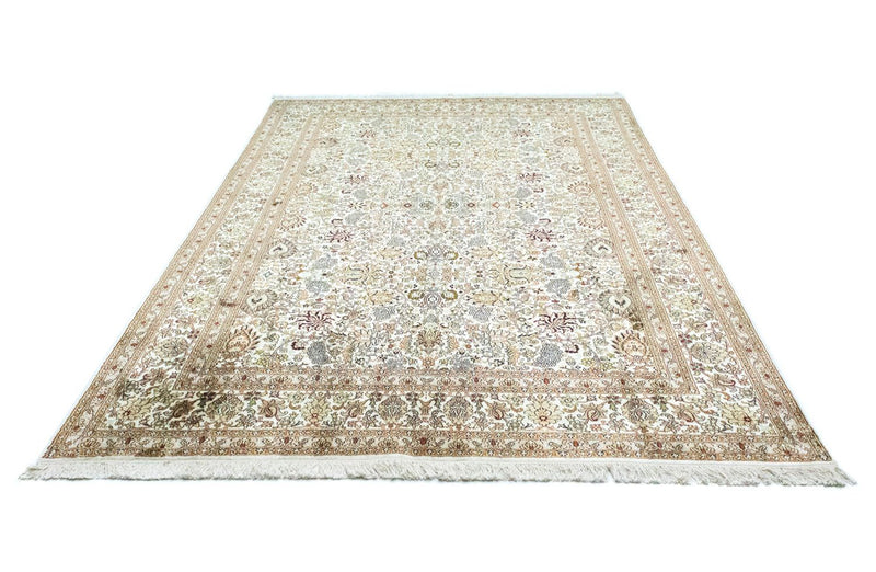 Tapis en soie - Soie du Cachemire - 274 x 184 cm - beige