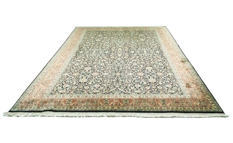 Tapis en soie - Soie du Cachemire - 315 x 214 cm - bleu