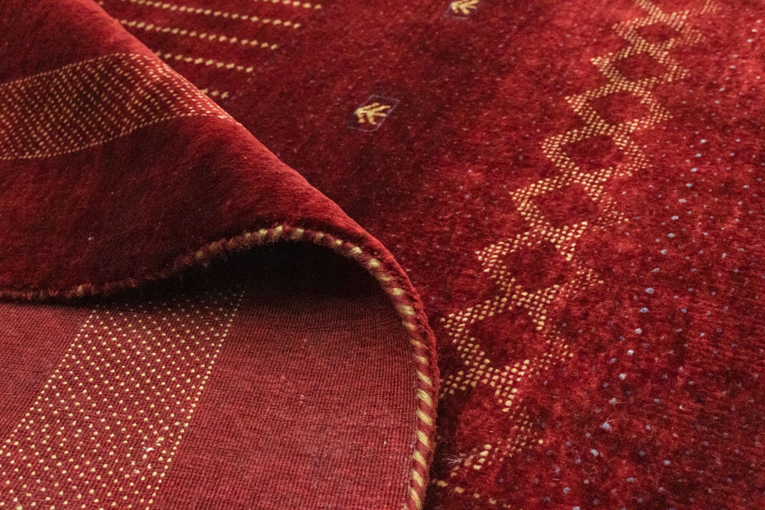 Tapis Gabbeh - Indus - 291 x 204 cm - rouge