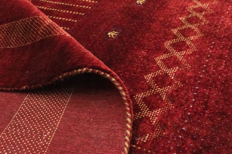 Tapis Gabbeh - Indus - 291 x 204 cm - rouge