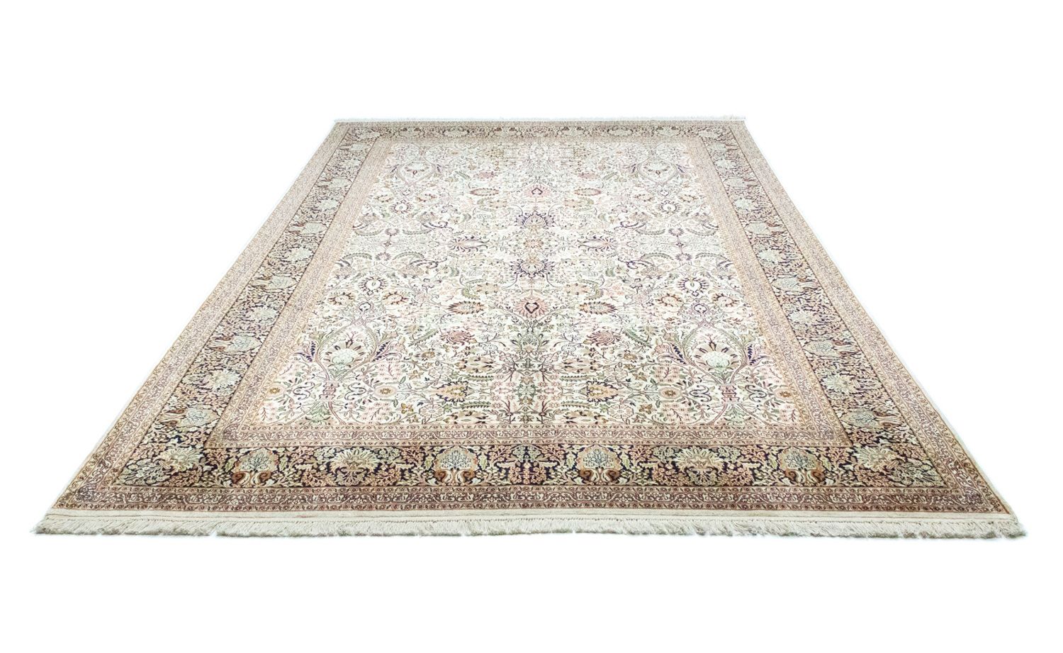 Tapis en soie - Soie du Cachemire - 316 x 211 cm - beige