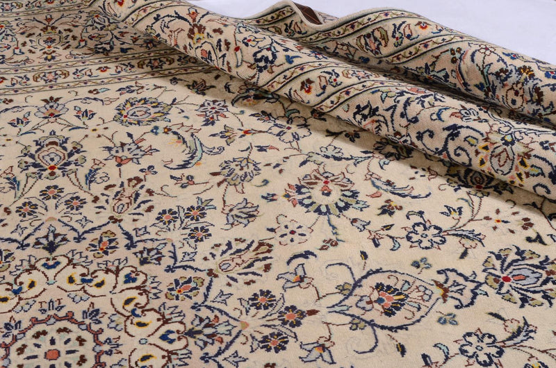 Tapis persan - Keshan - 338 x 240 cm - beige