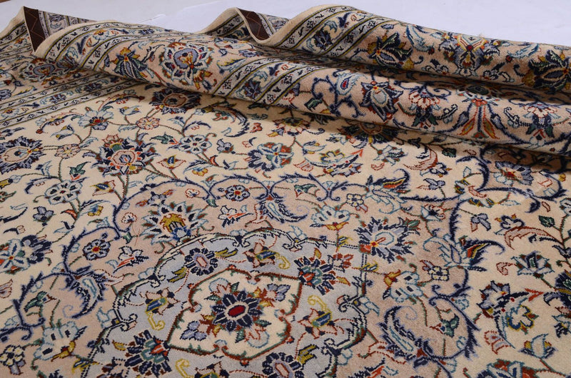 Tapis persan - Keshan - 362 x 252 cm - beige