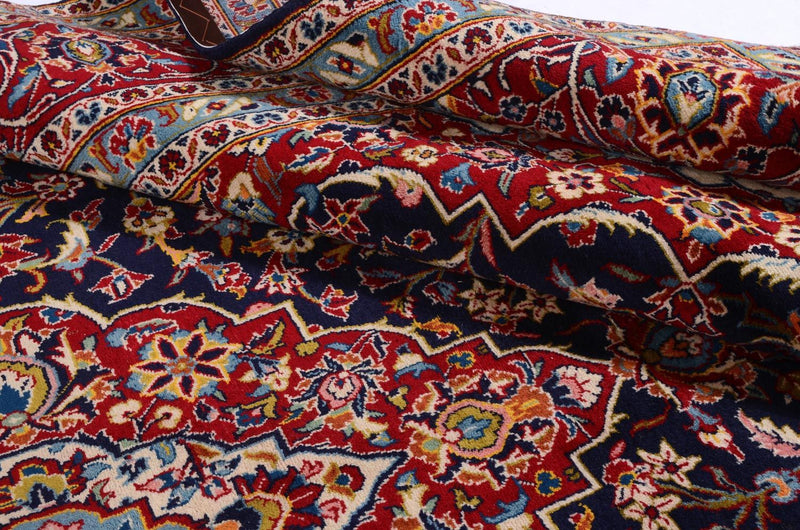 Tapis persan - Keshan - 368 x 246 cm - bleu