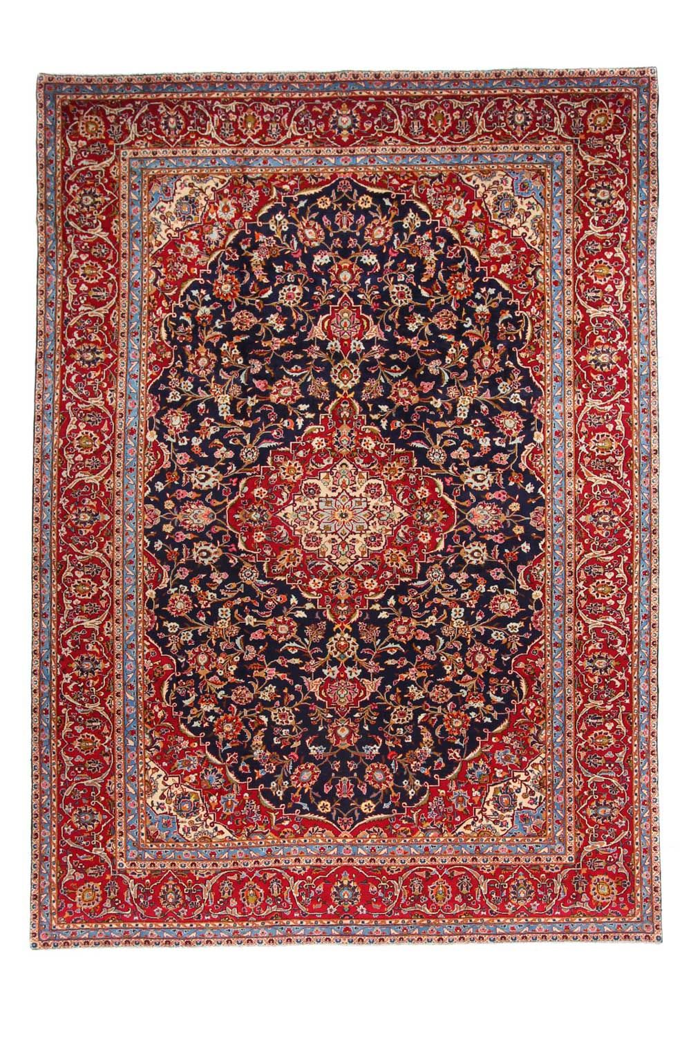 Tapis persan - Keshan - 403 x 290 cm - bleu