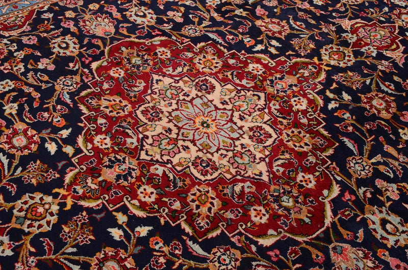 Tapis persan - Keshan - 403 x 290 cm - bleu