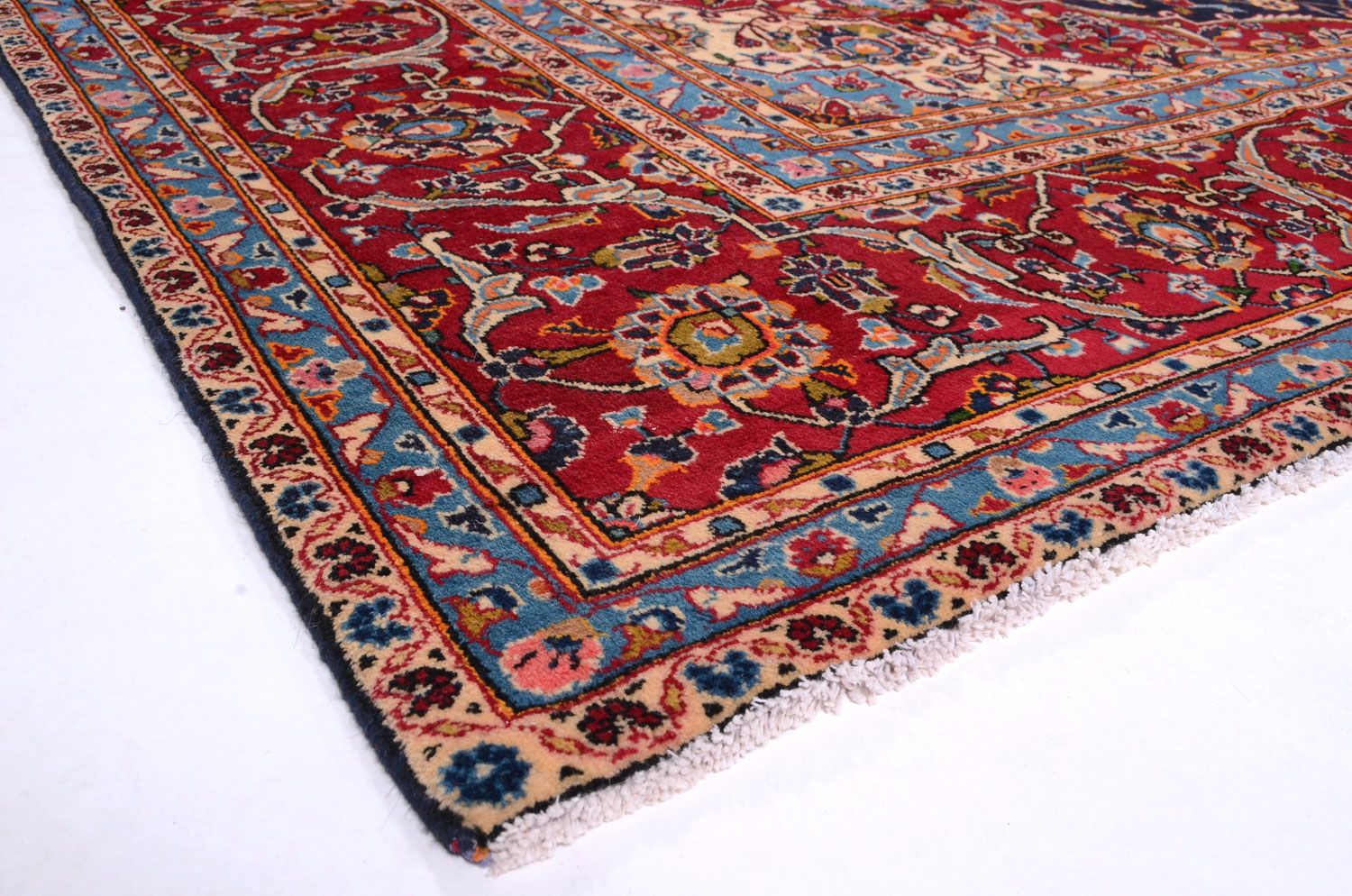 Tapis persan - Keshan - 403 x 290 cm - bleu