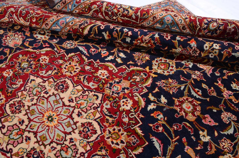 Tapis persan - Keshan - 403 x 290 cm - bleu