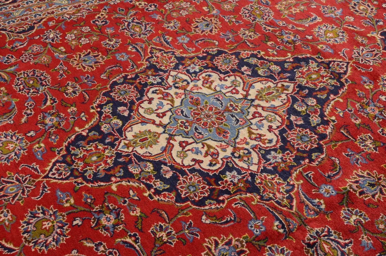 Tapis persan - Keshan - 349 x 239 cm - rouge