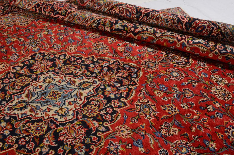 Tapis persan - Keshan - 414 x 292 cm - rouge