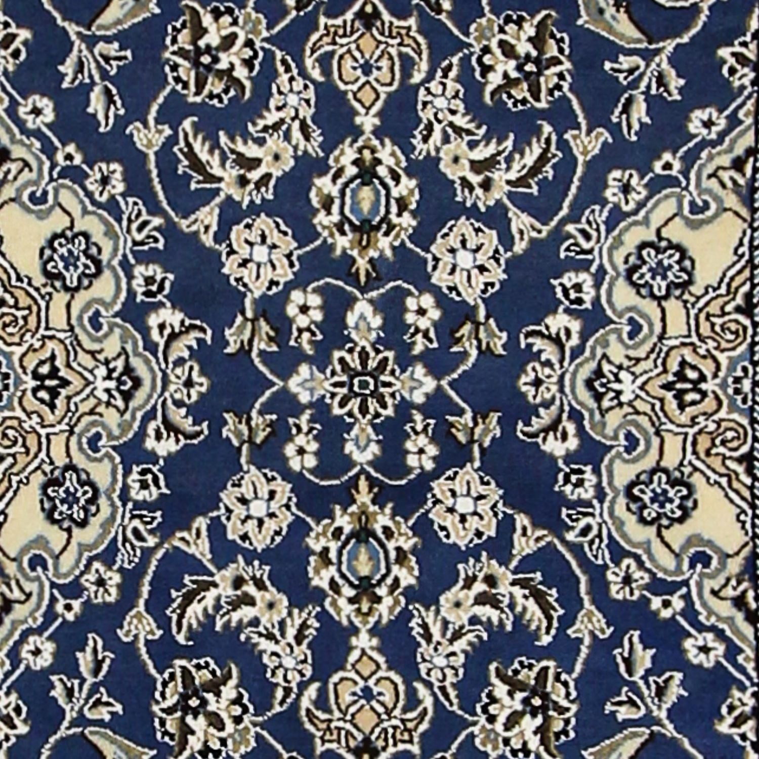 Tapis de couloir Tapis persan - Nain - Royal - 200 x 60 cm - bleu