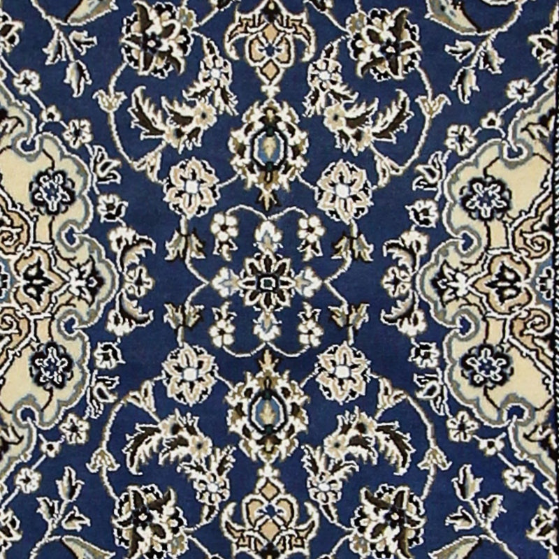 Tapis de couloir Tapis persan - Nain - Royal - 200 x 60 cm - bleu