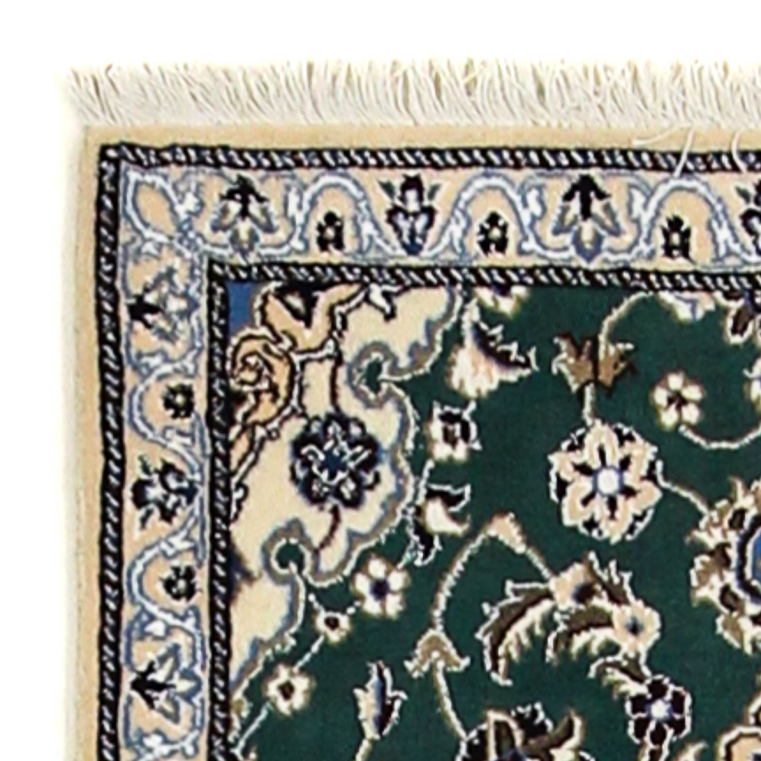 Tapis de couloir Tapis persan - Nain - Royal - 200 x 60 cm - vert foncé