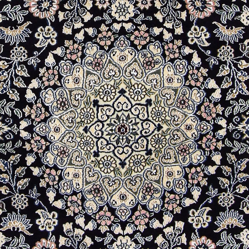 Tapis persan - Nain - Royal - 204 x 128 cm - bleu foncé