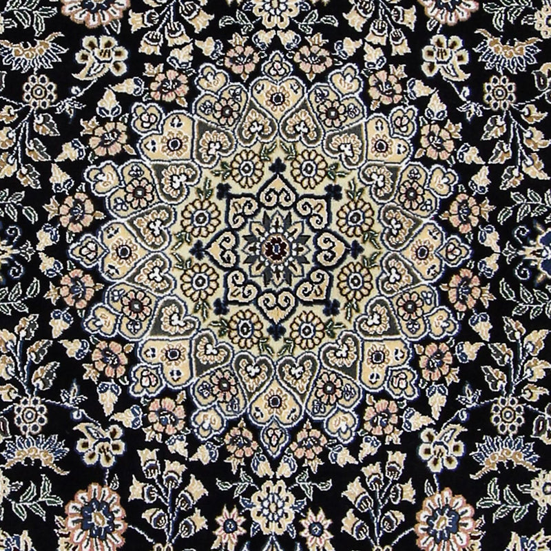 Tapis persan - Nain - Royal - 202 x 132 cm - bleu foncé
