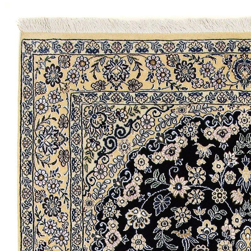 Tapis persan - Nain - Royal - 202 x 132 cm - bleu foncé