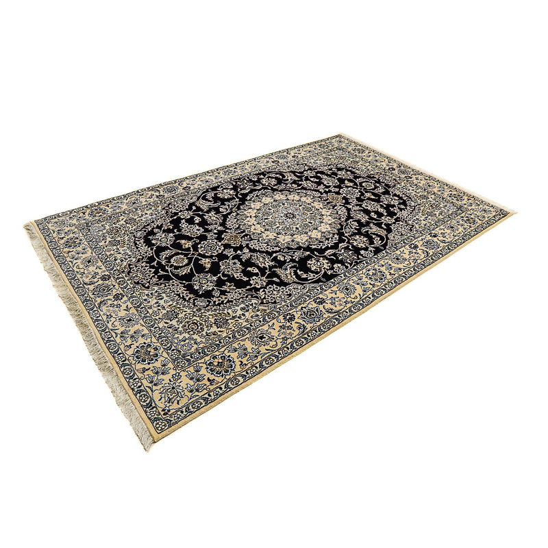 Tapis persan - Nain - Royal - 246 x 154 cm - bleu foncé