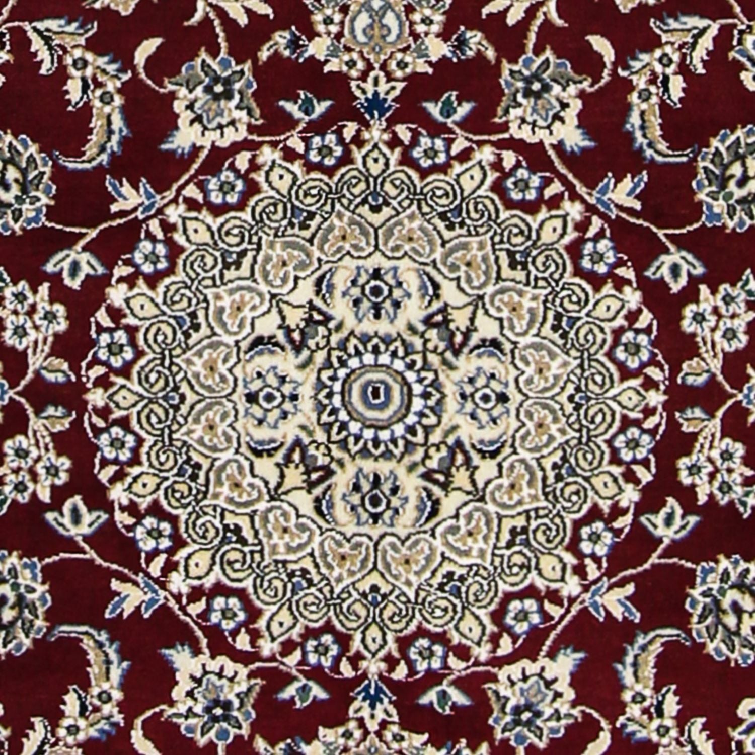 Tapis persan - Nain - Royal - 175 x 118 cm - rouge foncé