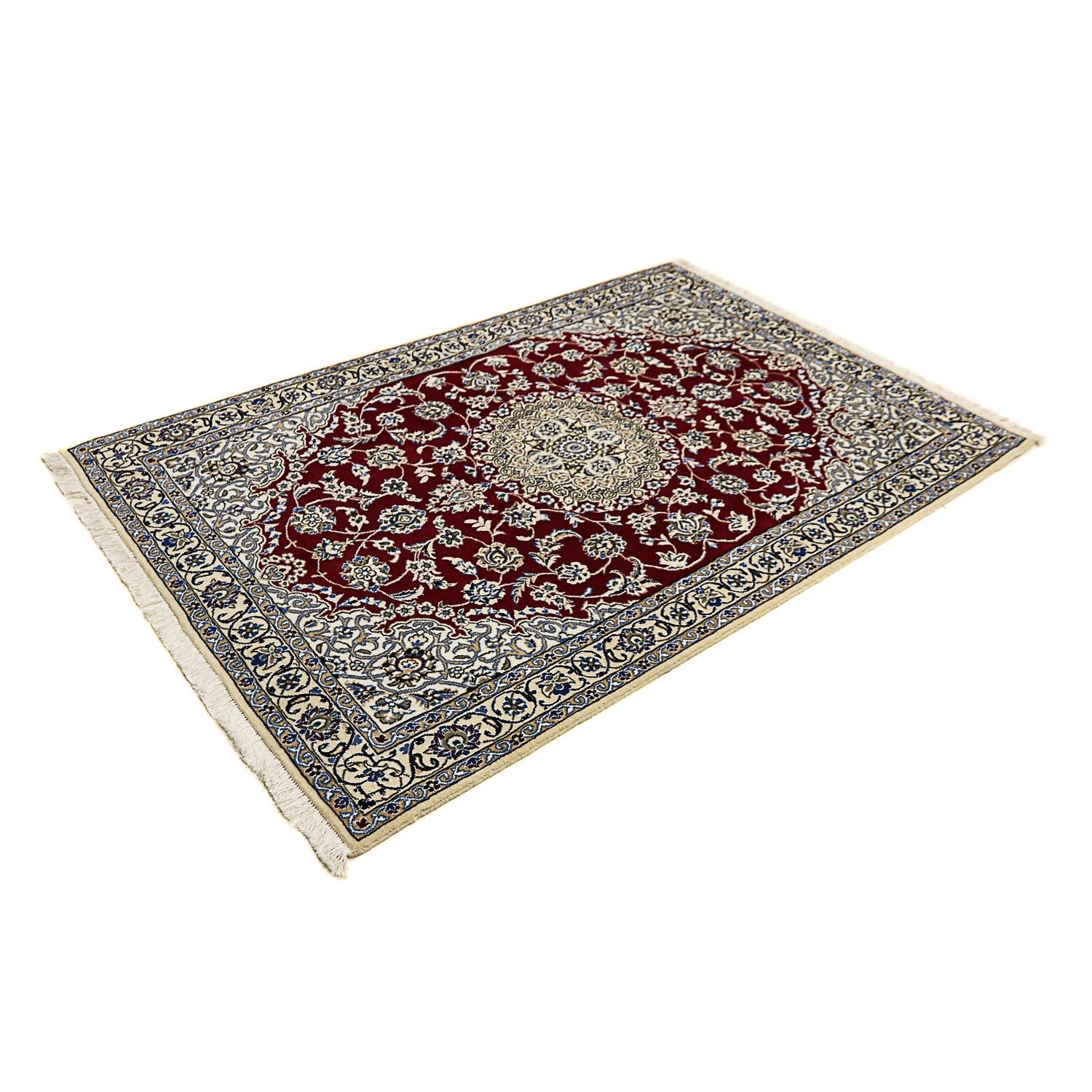 Tapis persan - Nain - Royal - 175 x 118 cm - rouge foncé