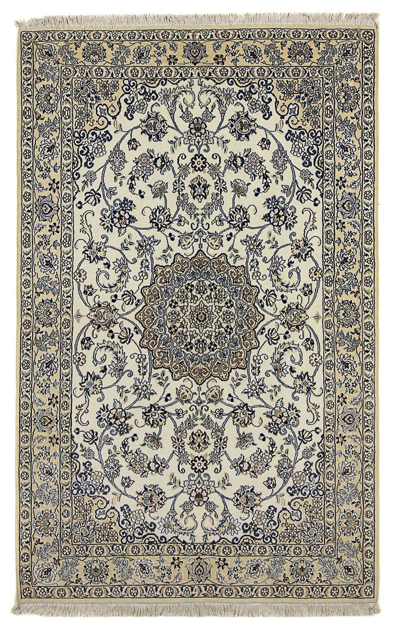 Tapis persan - Nain - Royal - 211 x 133 cm - beige