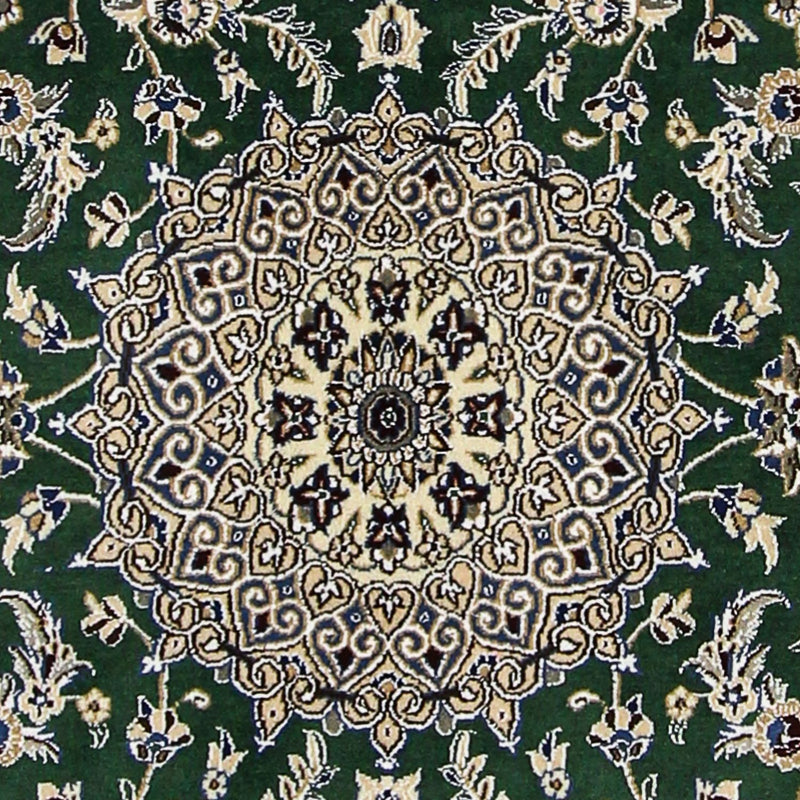 Tapis persan - Nain - Royal - 178 x 120 cm - vert foncé