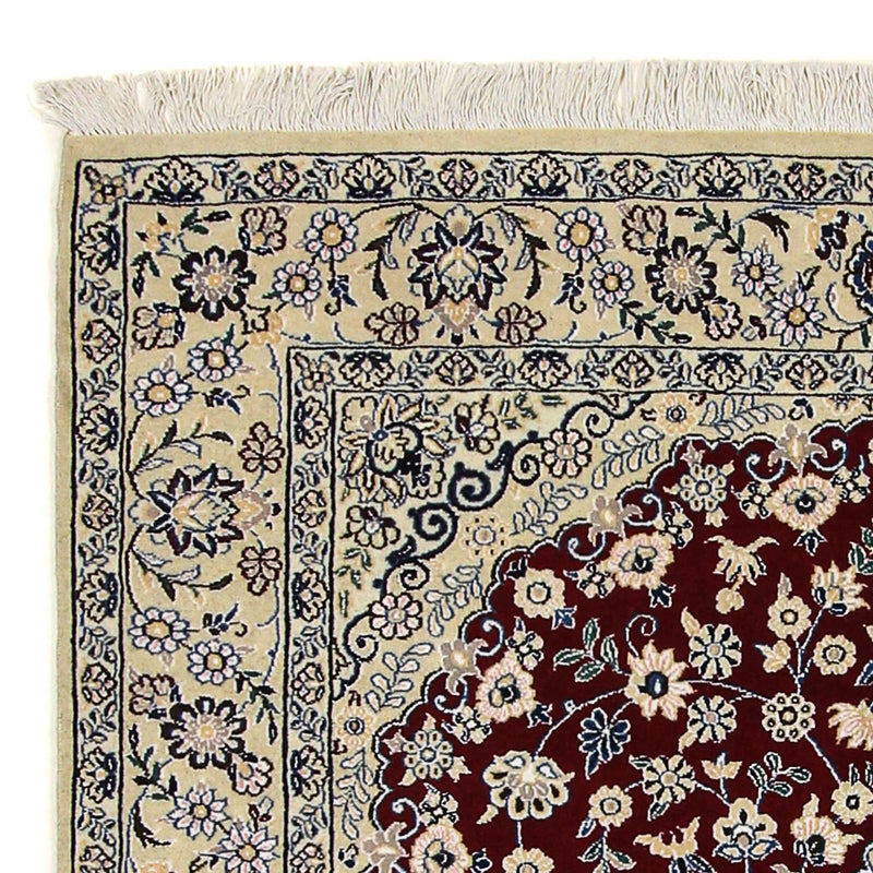 Tapis persan - Nain - Royal - 218 x 156 cm - rouge foncé