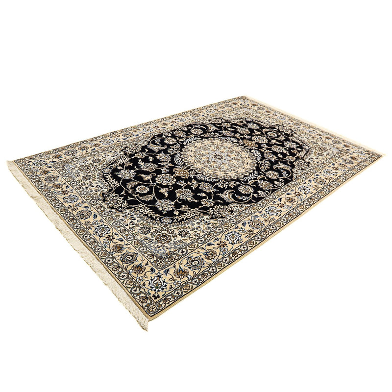 Tapis persan - Nain - Royal - 233 x 155 cm - bleu foncé